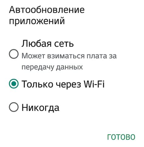 Активность других приложений на устройстве