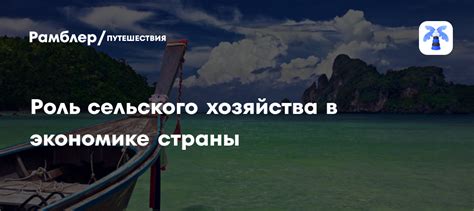 Вклад сельского хозяйства в экономику страны