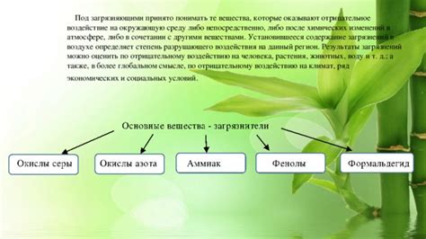 Воздействие загрязнений на растения