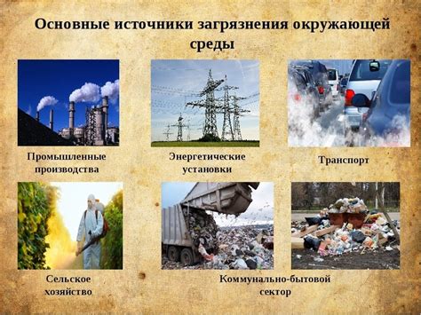 Загрязнения и окружающая среда