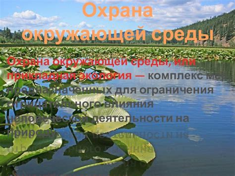 Методы ловли и окружающая среда