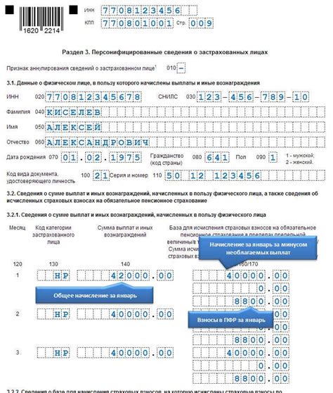 Ошибки при заполнении данных