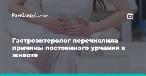 Раздел 1: Причина появления урчания в животе