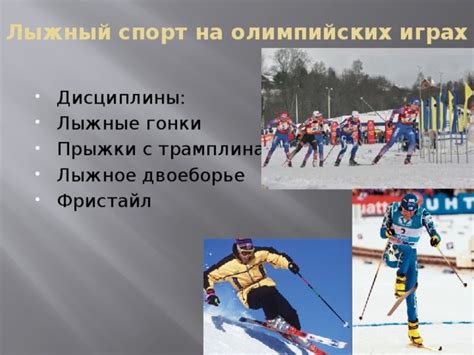 Спортивные дисциплины на олимпийских играх