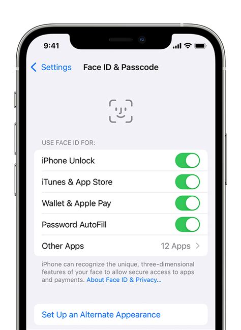 Узнайте, какой код нужен для активации Face ID