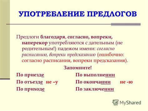 Употребление в речи