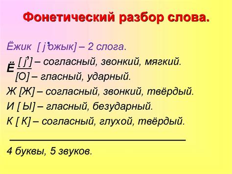 Фонетический анализ слова "красная"